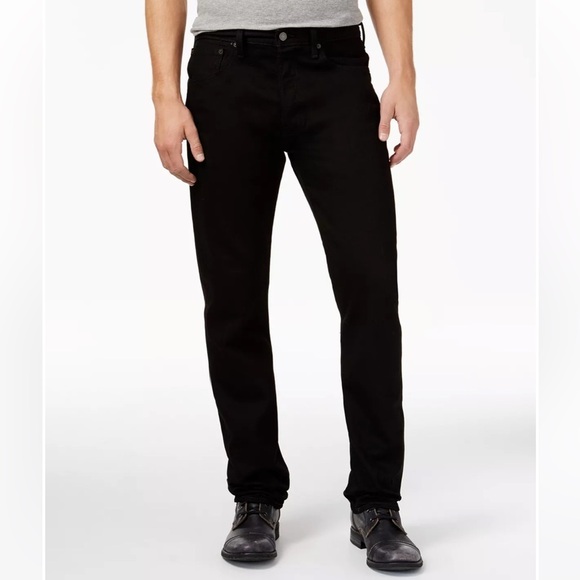Levis Men's 501® Original Fit Button Fly Stretch Jeans Black Size 42x 31 - Picture 9 of 11